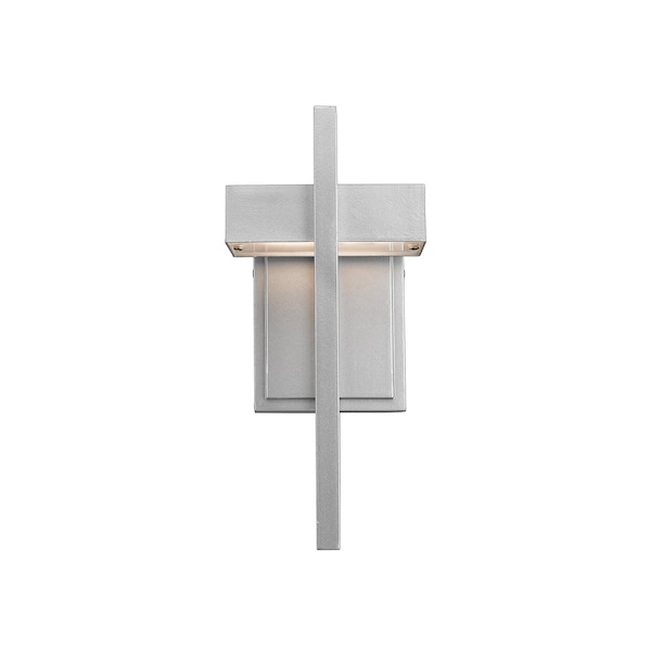 Luttrel 1 Light Outdoor Wall Sconce, Silver & Frosted